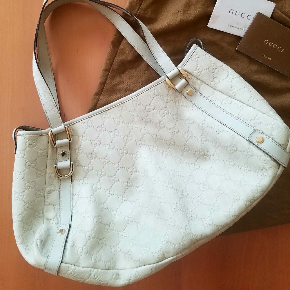 Authentic Gucci Leather Handbag Tote